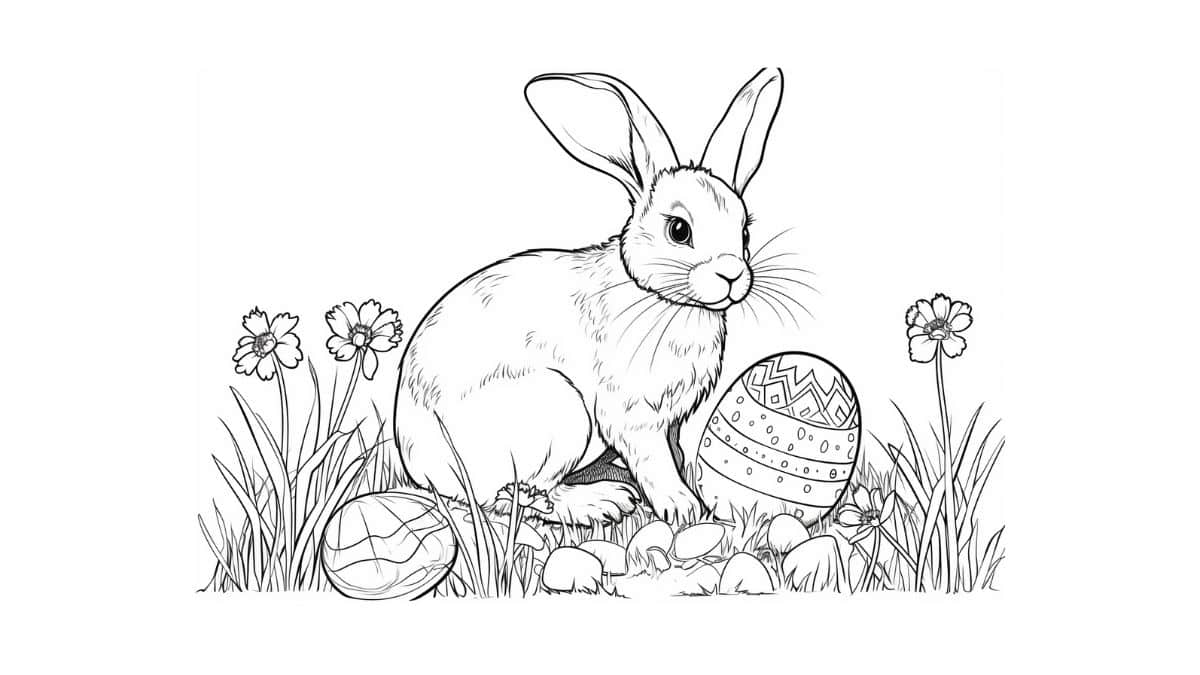 desenhos de páscoa para colorir com tema de floresta encantada