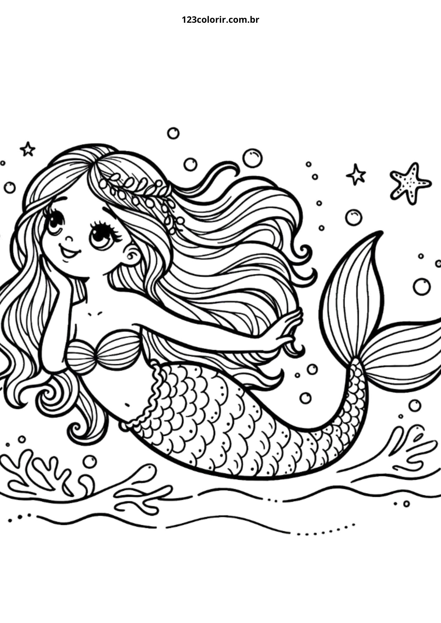 desenhos de sereia para imprimir