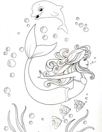 desenhos de sereia para crianças