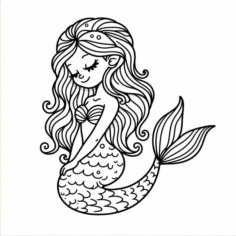 desenho de sereia com golfinho