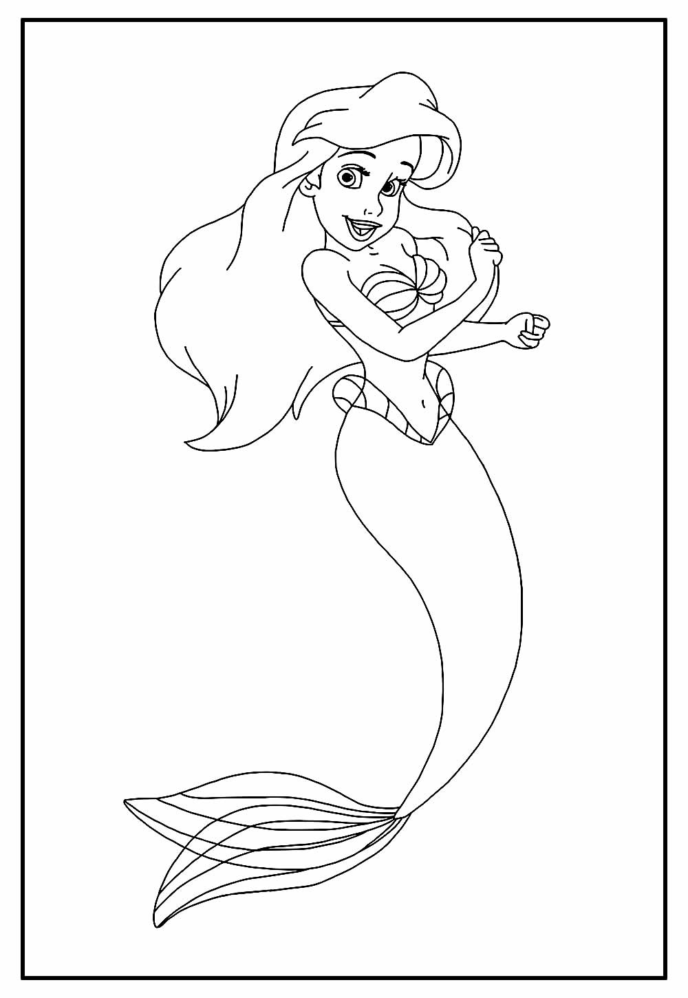 sereia com unicórnio para colorir
