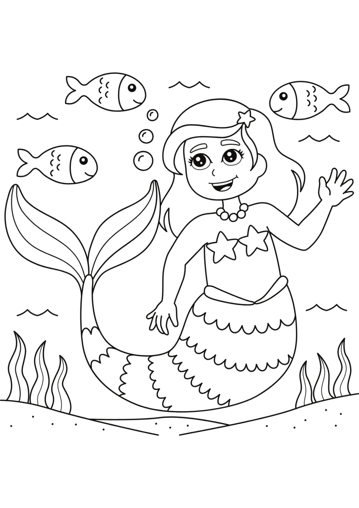sereia mitológica para colorir