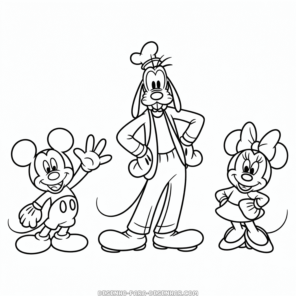 Mickey e Minnie para colorir