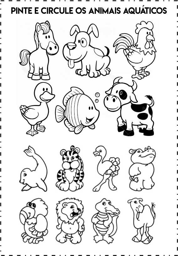 desenhos de animais para colorir educativos