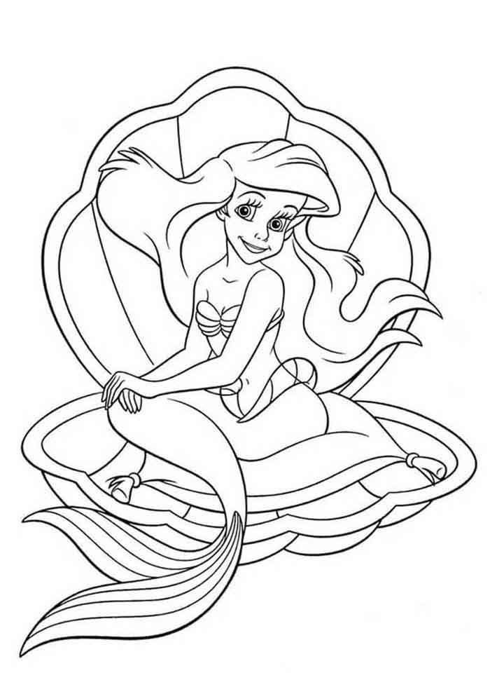 desenhos da pequena sereia para colorir