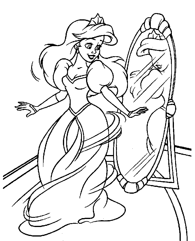 colorir princesa ariel