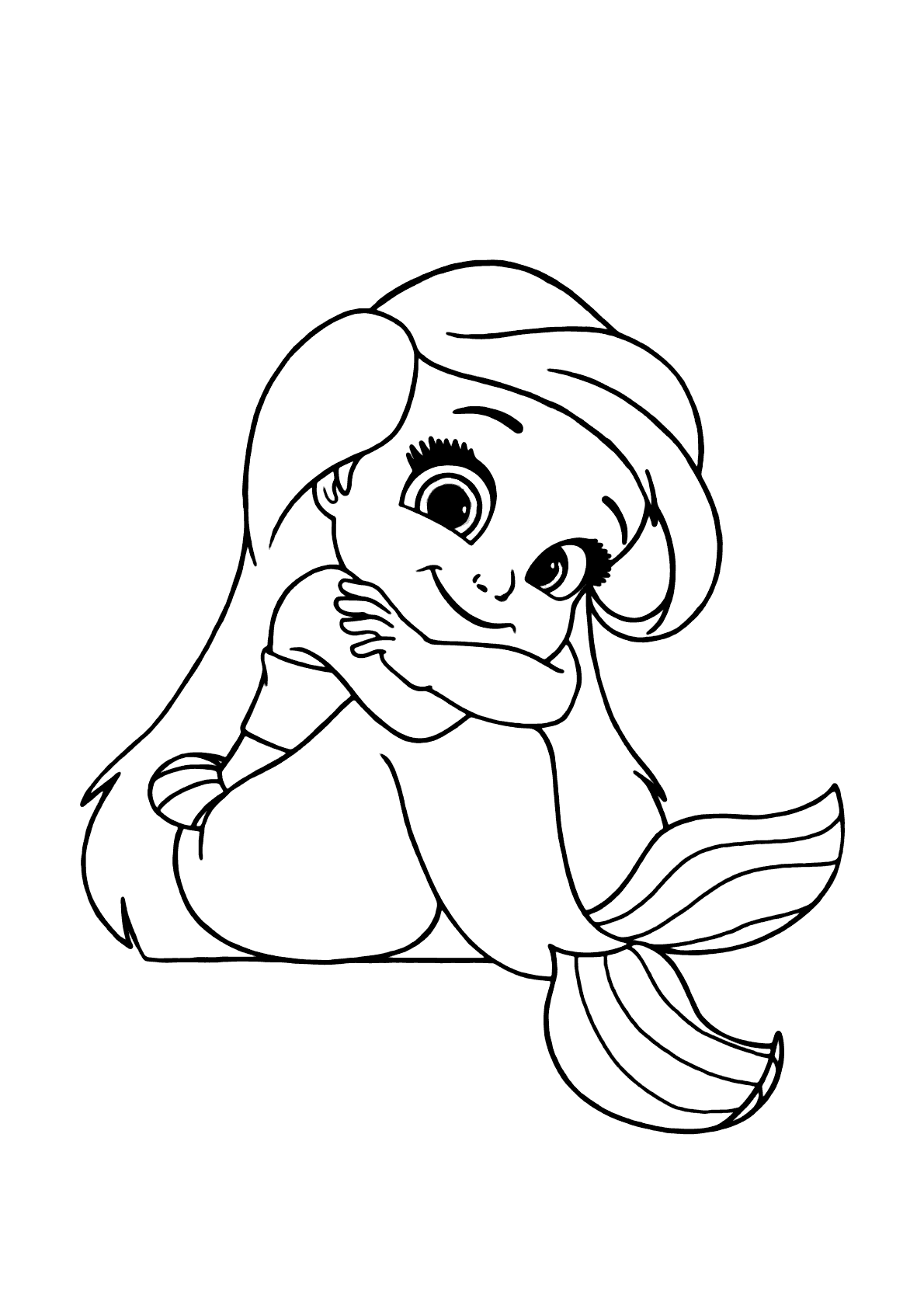 colorir princesa ariel