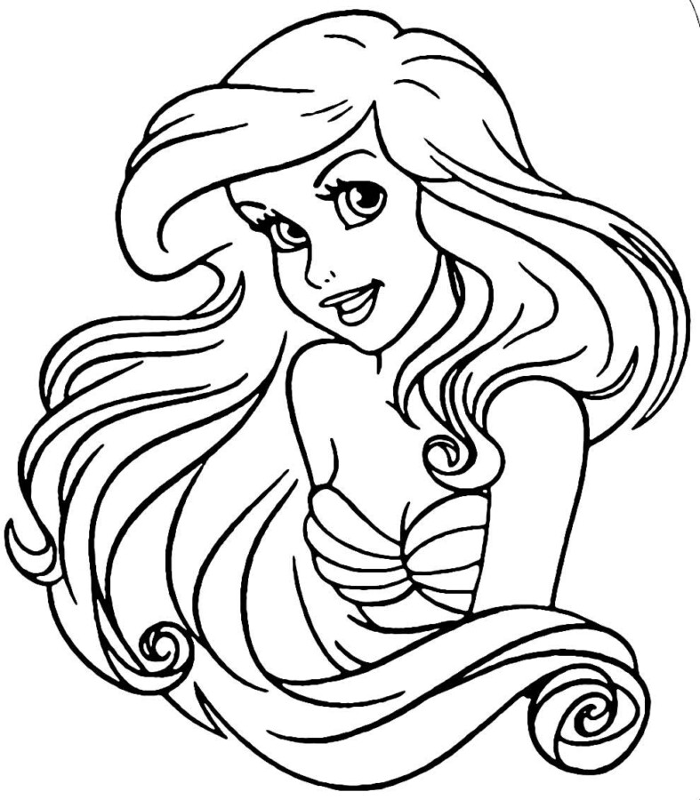 ariel e seus amigos para colorir
