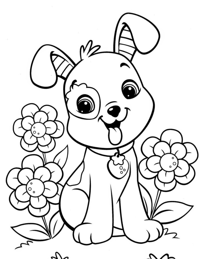 desenhos de cachorros fofos para colorir