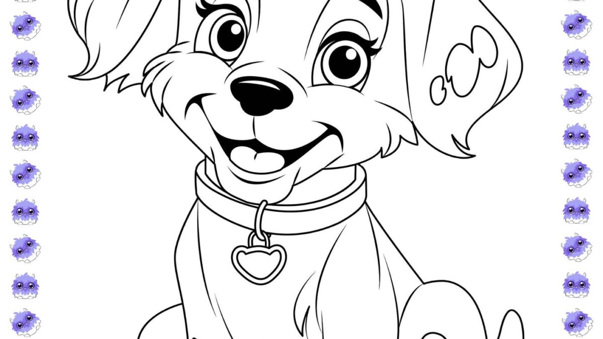 desenhos de cachorros fofos para colorir