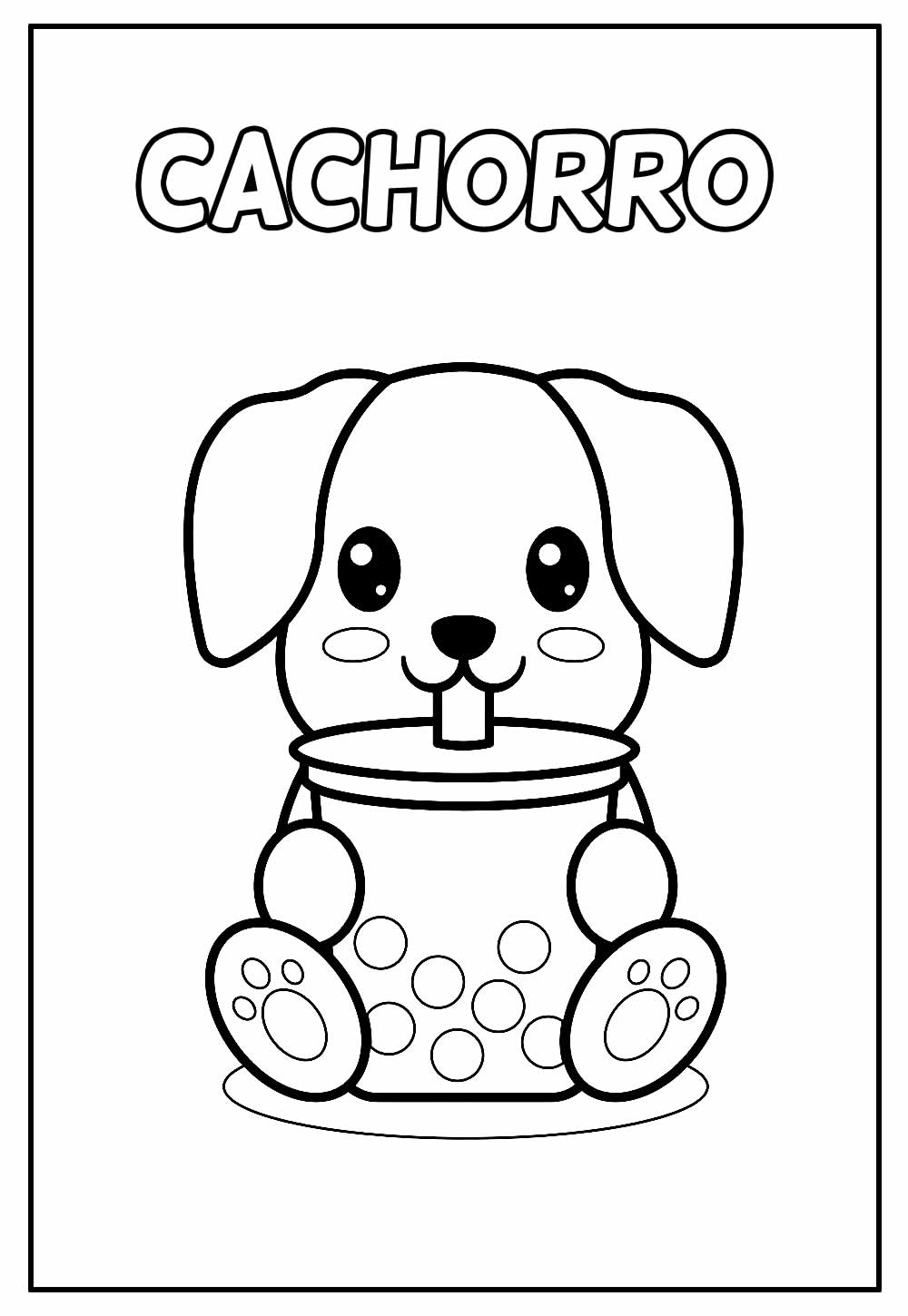 desenhos de cães para colorir pdf