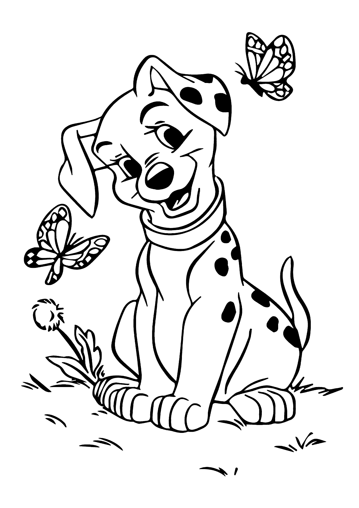 desenhos de cachorros kawaii para colorir