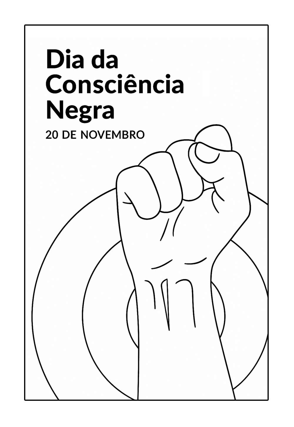 atividade dia da consciência negra desenhos