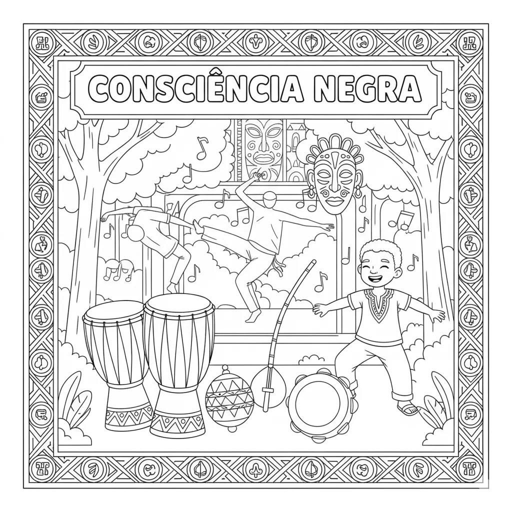 pintura consciência negra infantil