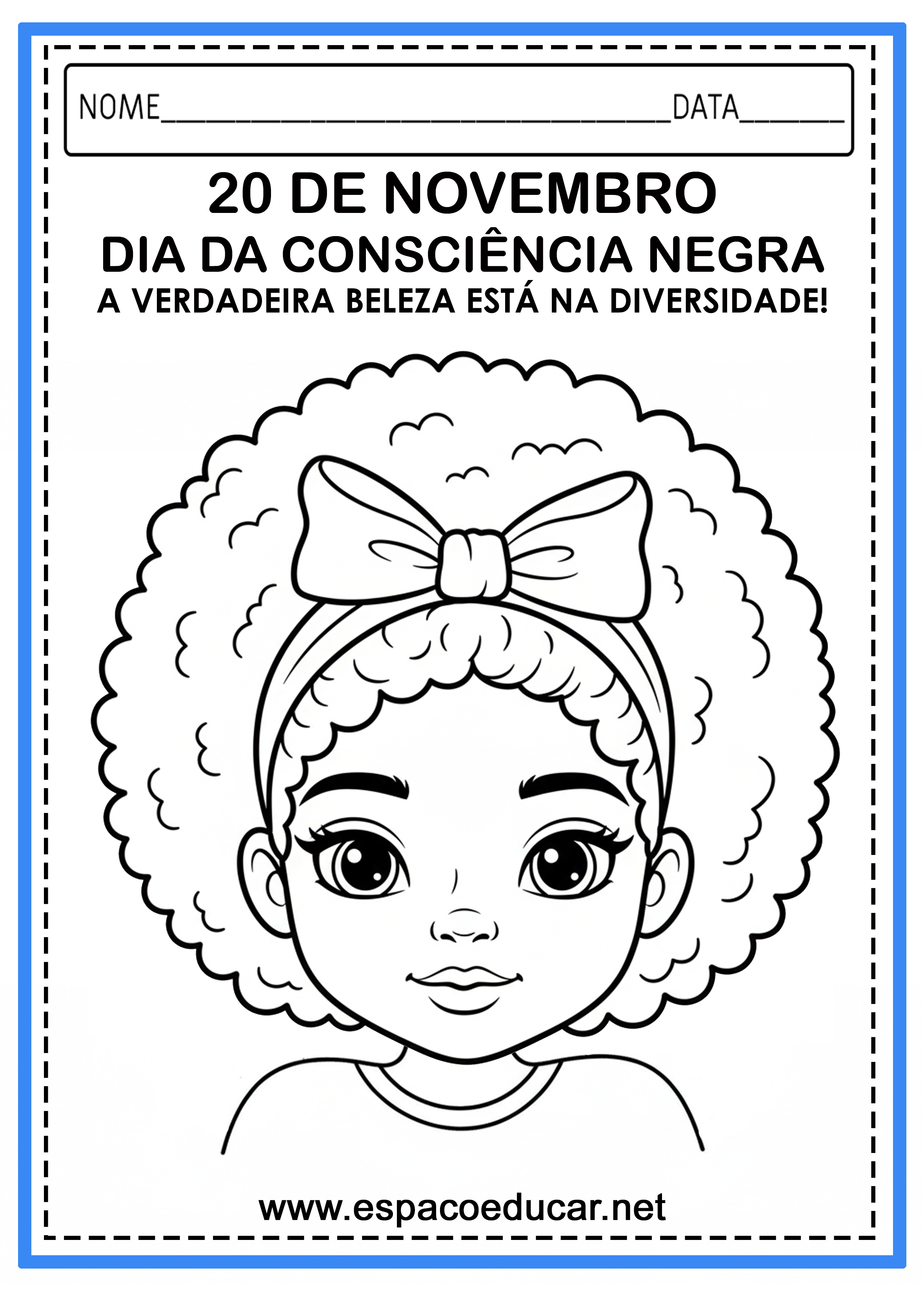 moldes de desenhos consciência negra