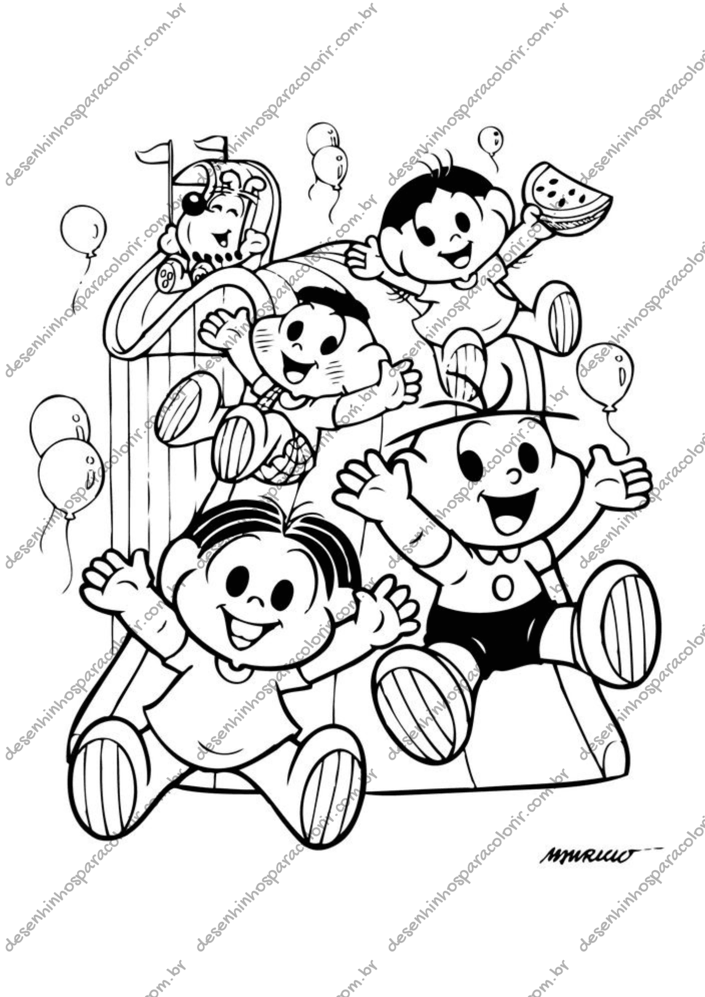 desenhos do Cebolinha para pintar
