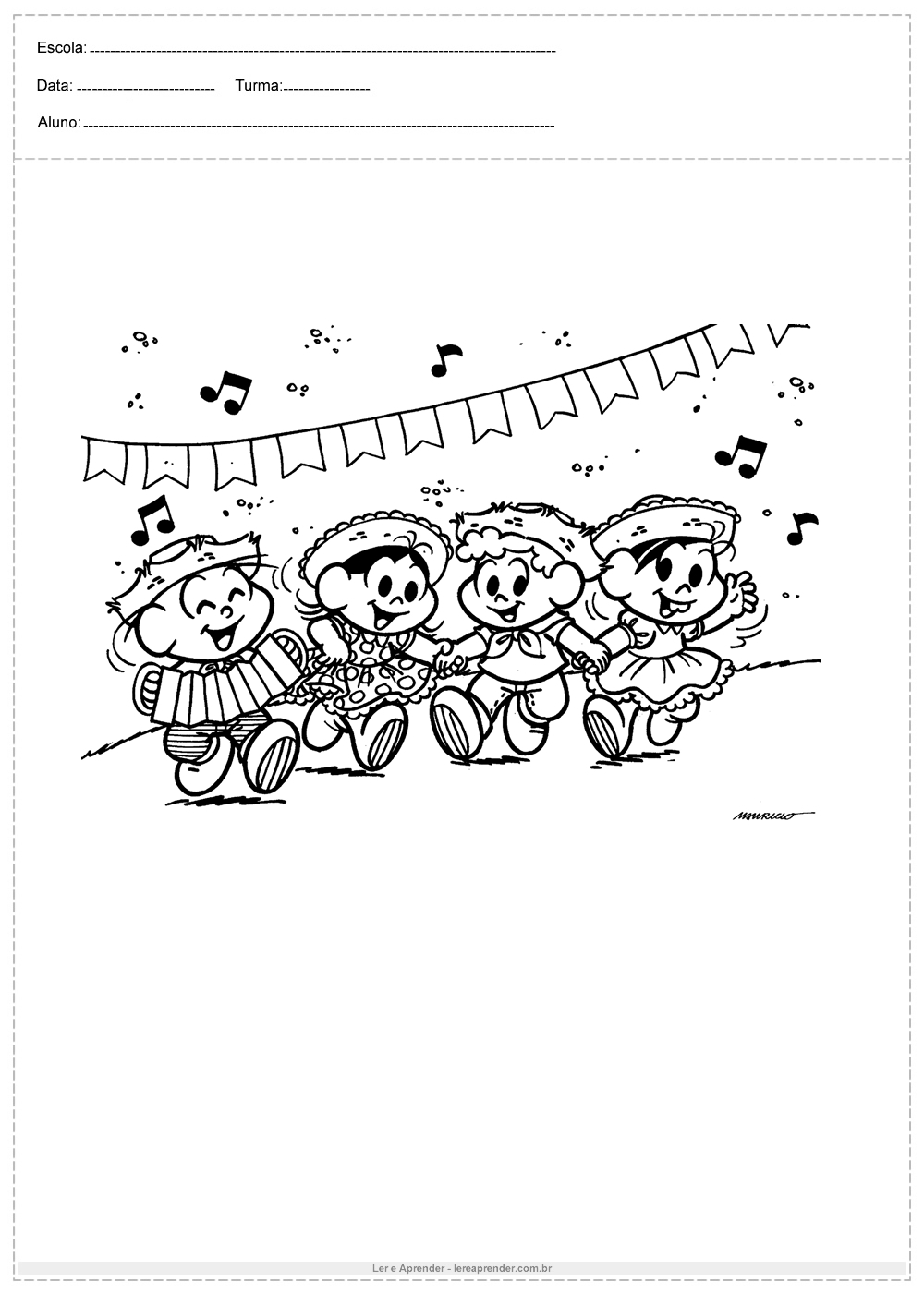 desenhos do Cascão para colorir grátis