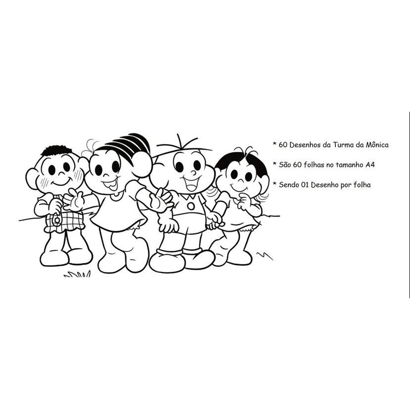 desenhos da Turma da Mônica para atividades escolares