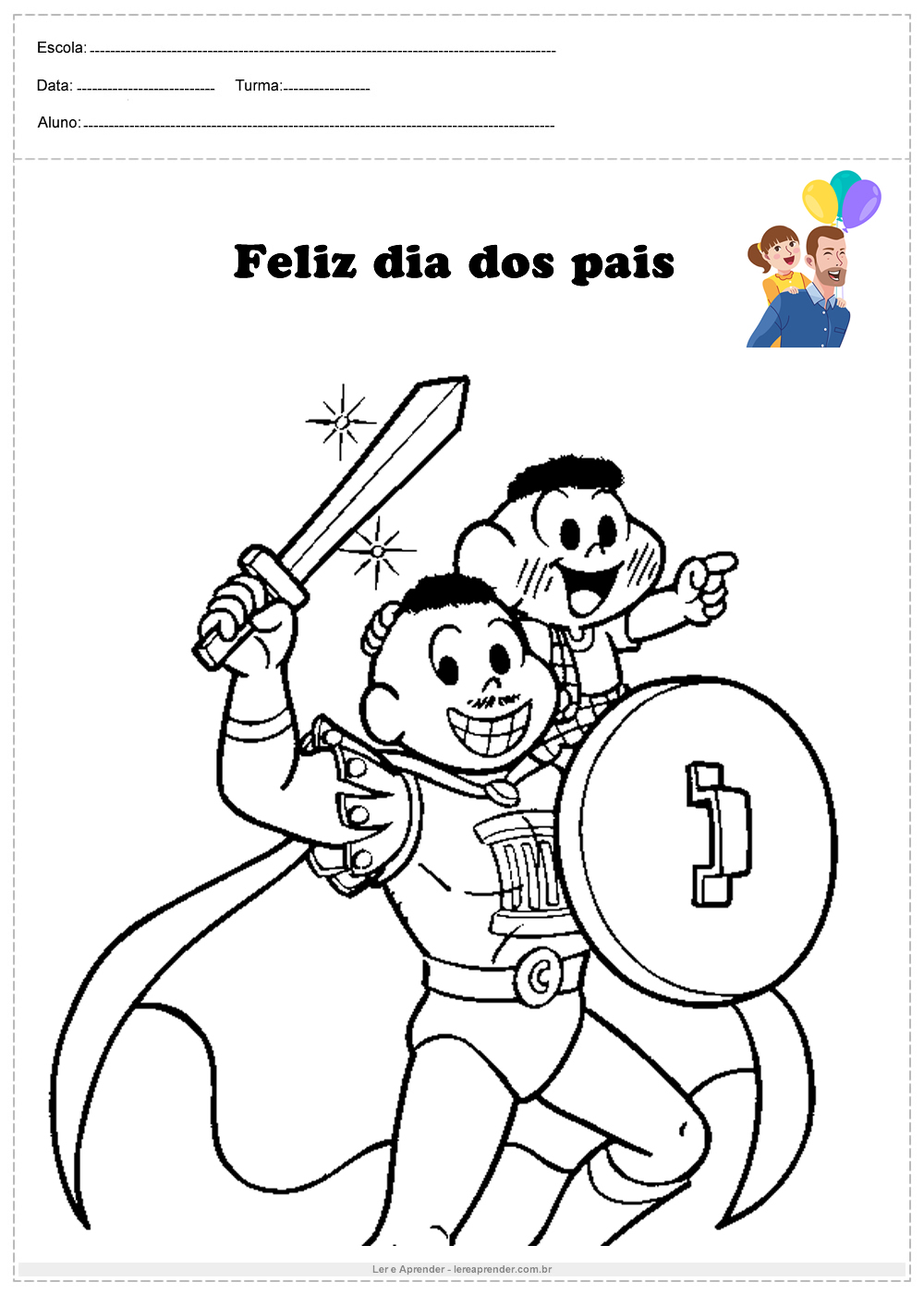 moldes dia dos pais para colorir