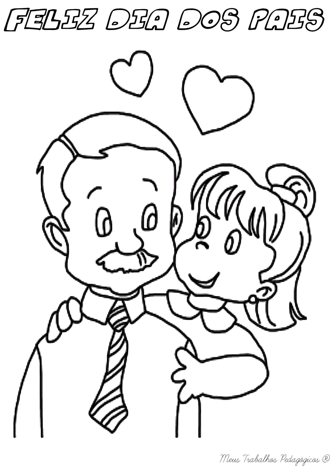 desenhos para pintar dia dos pais