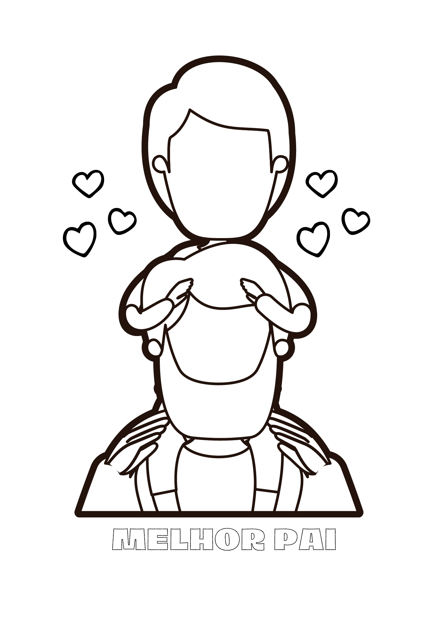desenhos dia dos pais personalizados