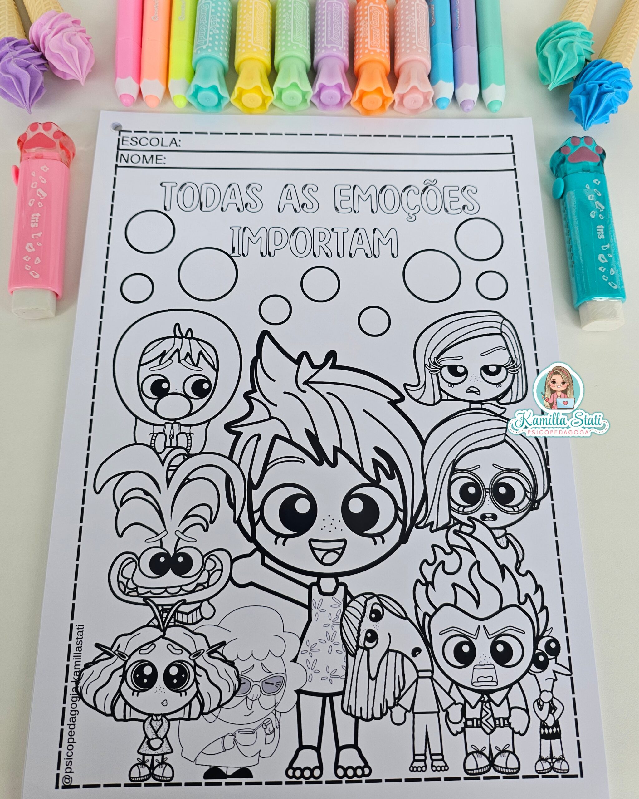 alegria para colorir