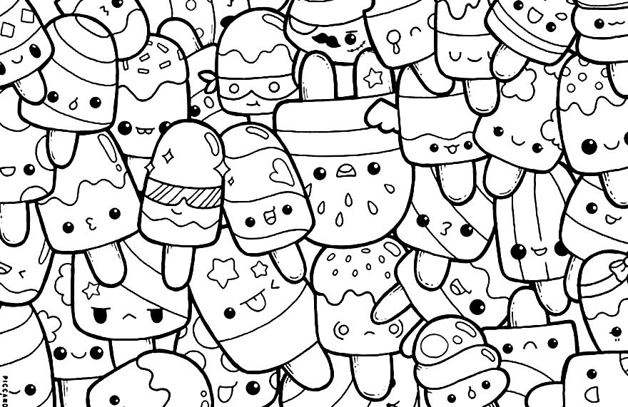 dicas de colorir kawaii