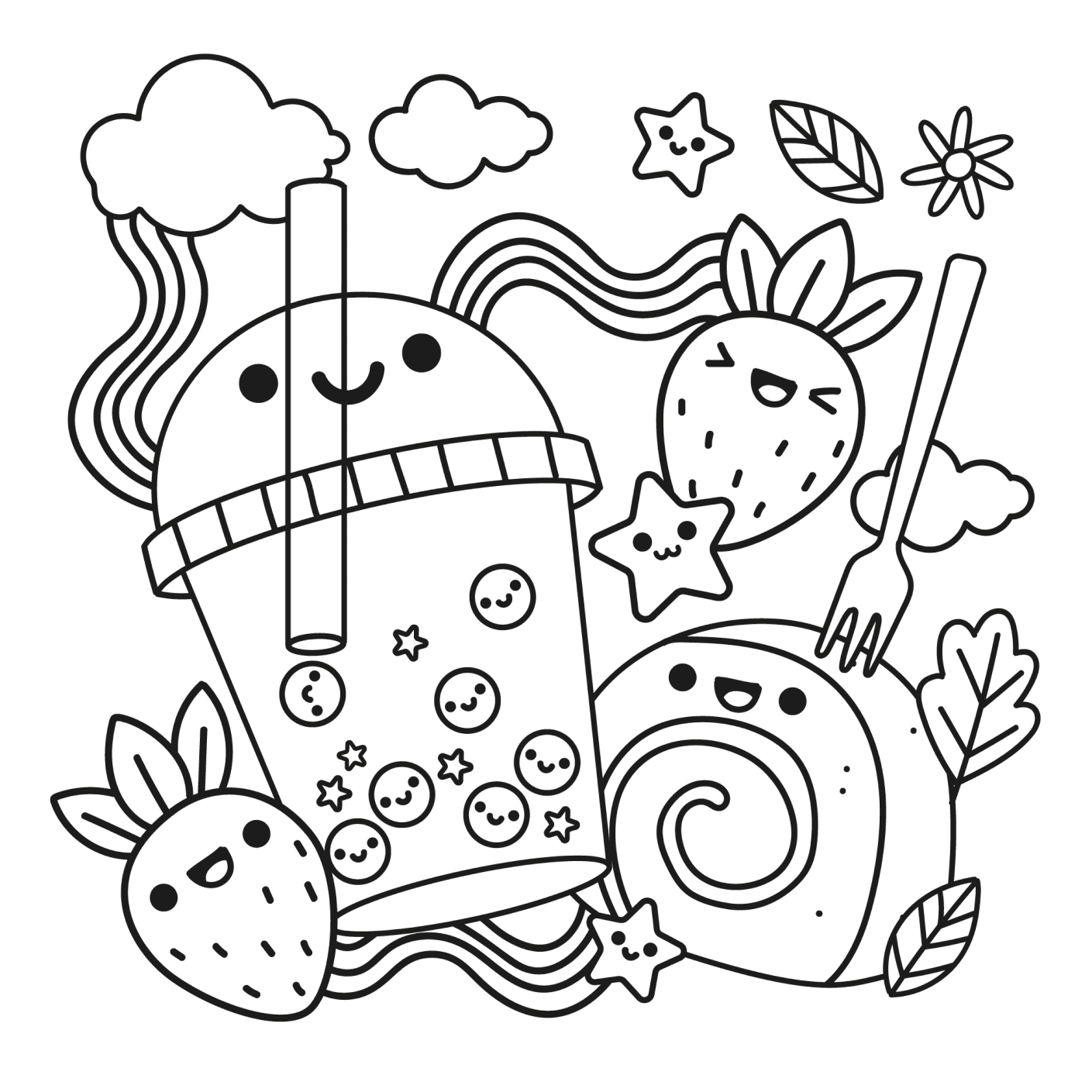 desenhos de comida kawaii