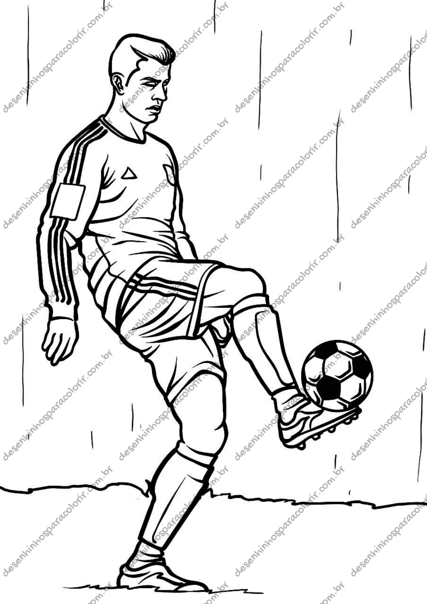 figuras de futebol para colorir