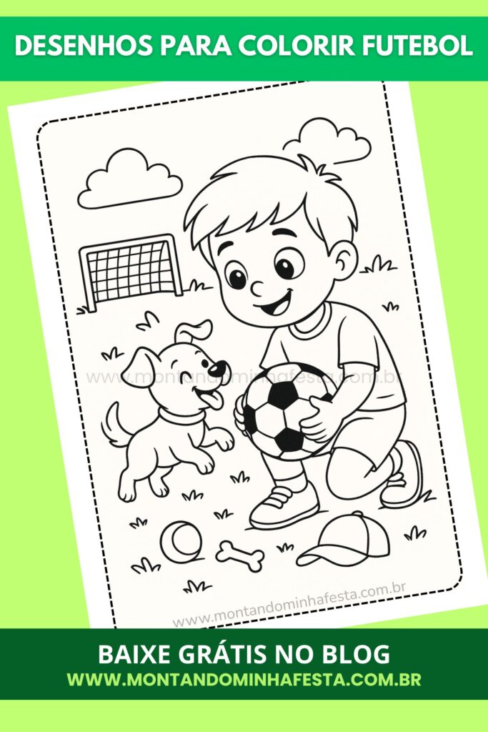 desenhos de futebol para pintar