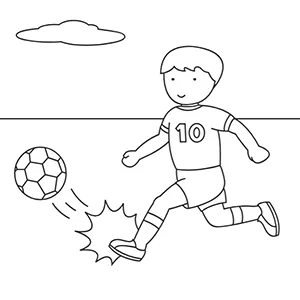 desenhos de chute a gol para colorir