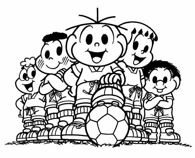 figuras de futebol para colorir