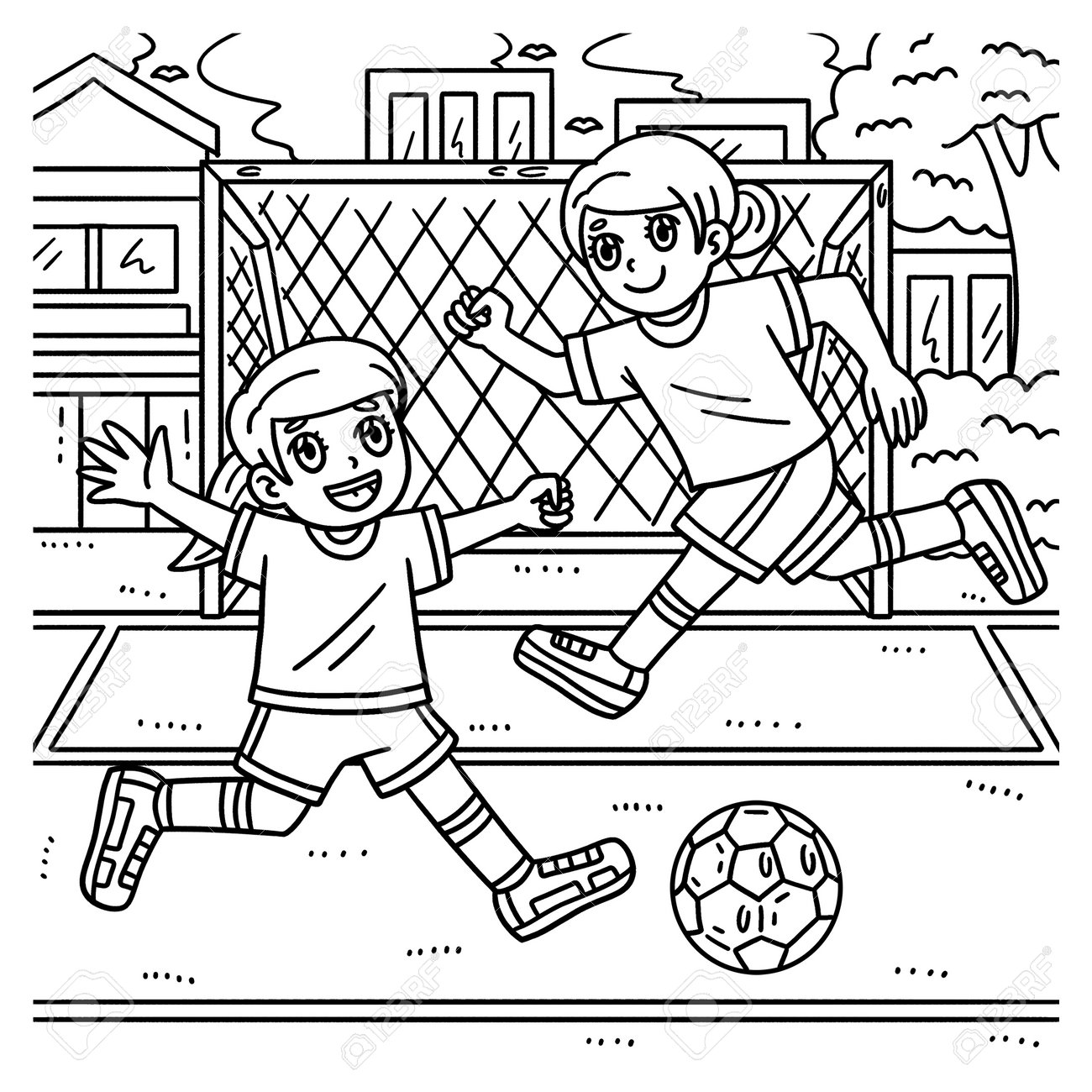 desenhos de chute a gol para colorir