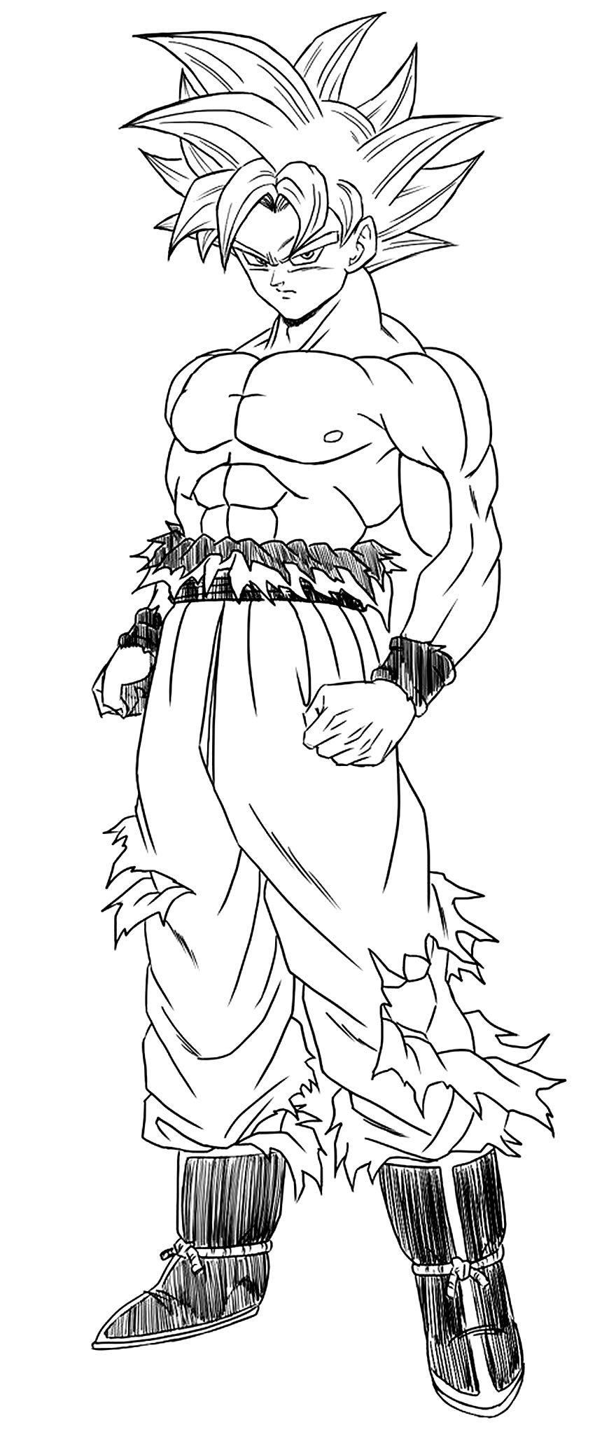 goku arte para colorir