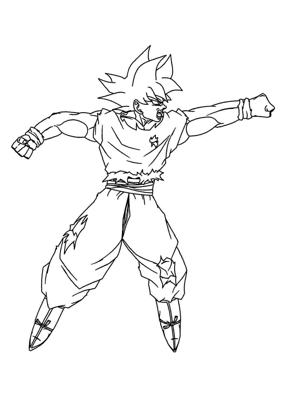 goku chibi para colorir