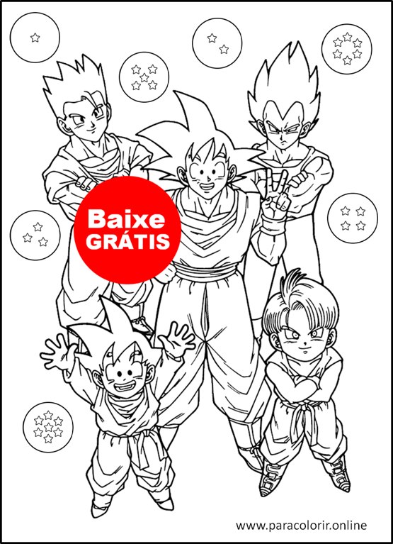 desenhos do goku para imprimir