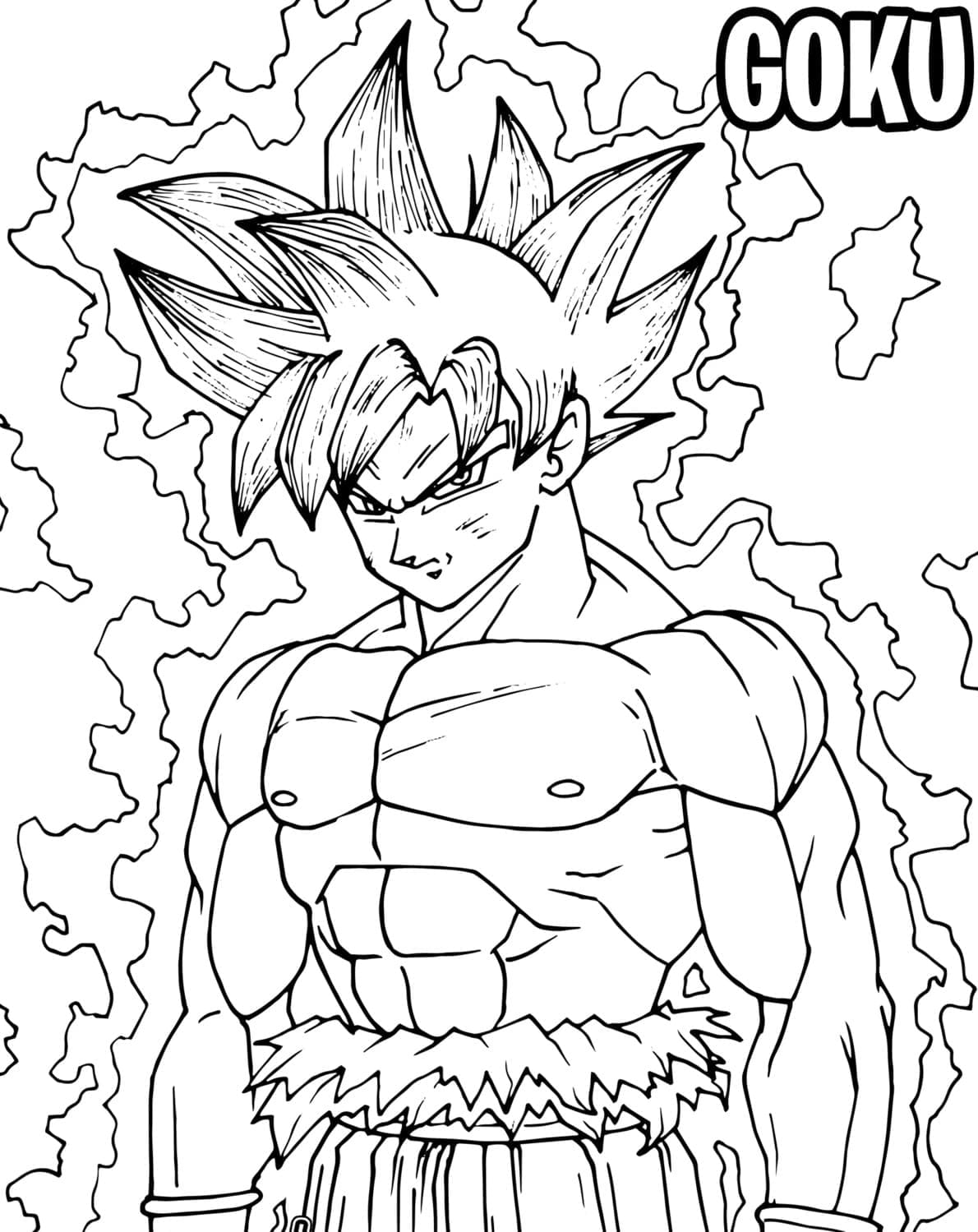 goku para colorir dragon ball z