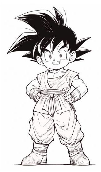 goku instinto superior para colorir