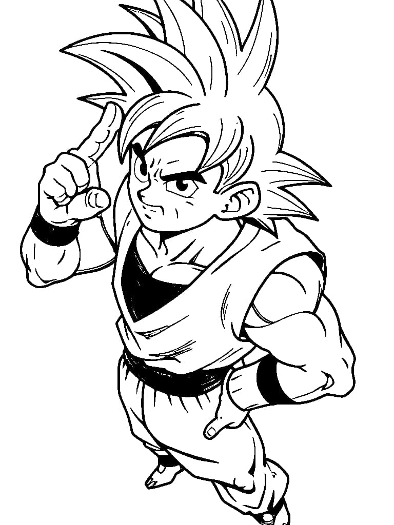 goku super saiyajin para pintar