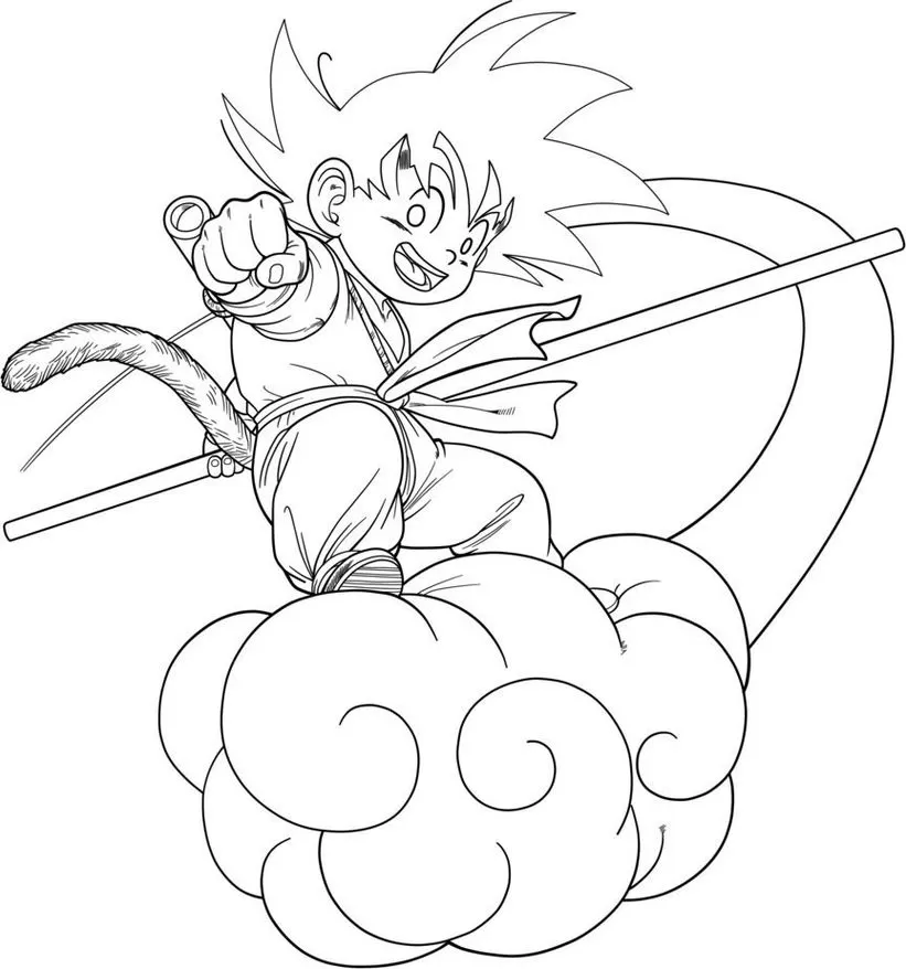 goku black para colorir