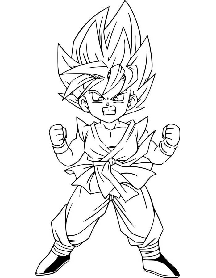 goku instinto superior para colorir