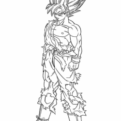 goku ssj blue para pintar