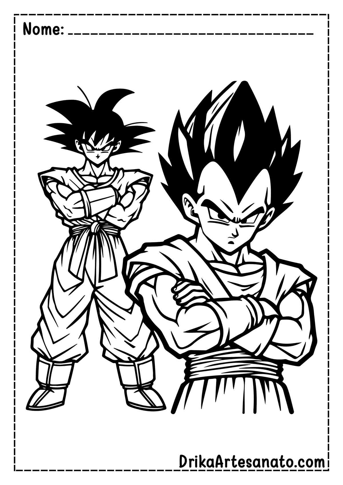 goku vs freeza para colorir