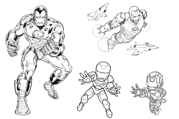 homem de ferro hulkbuster para colorir