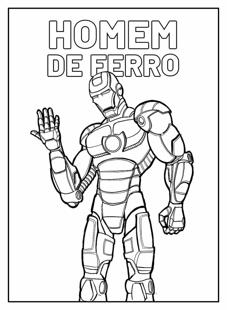colorir armadura homem de ferro