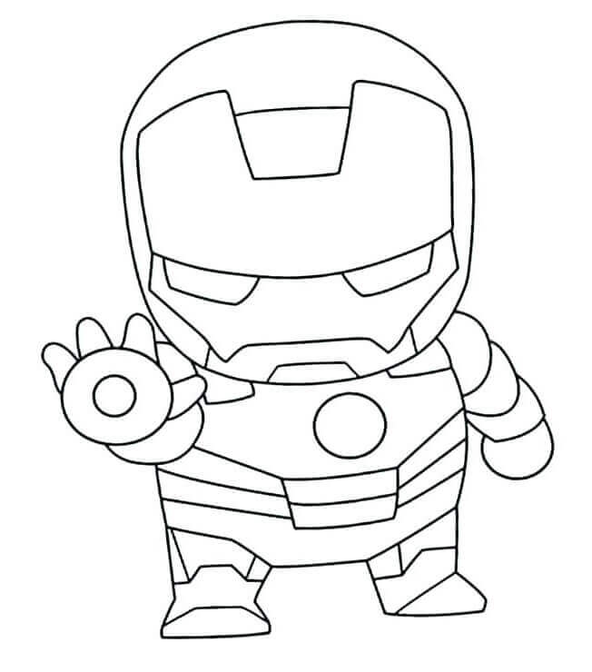homem de ferro para colorir pdf