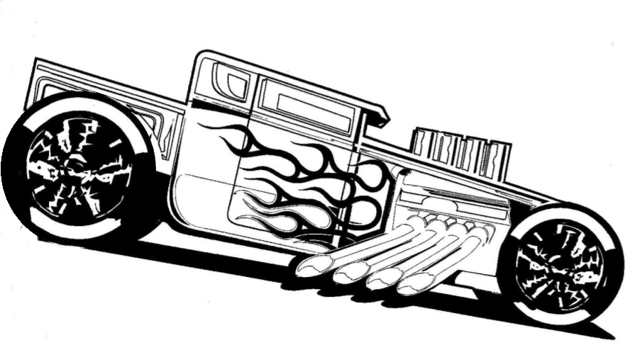 desenhos de monster trucks Hot Wheels para colorir