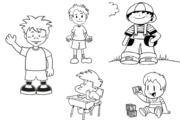 desenhos para colorir meninos de 5 anos