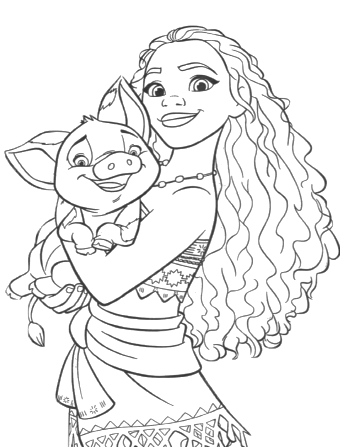 desenhos da moana para imprimir e colorir