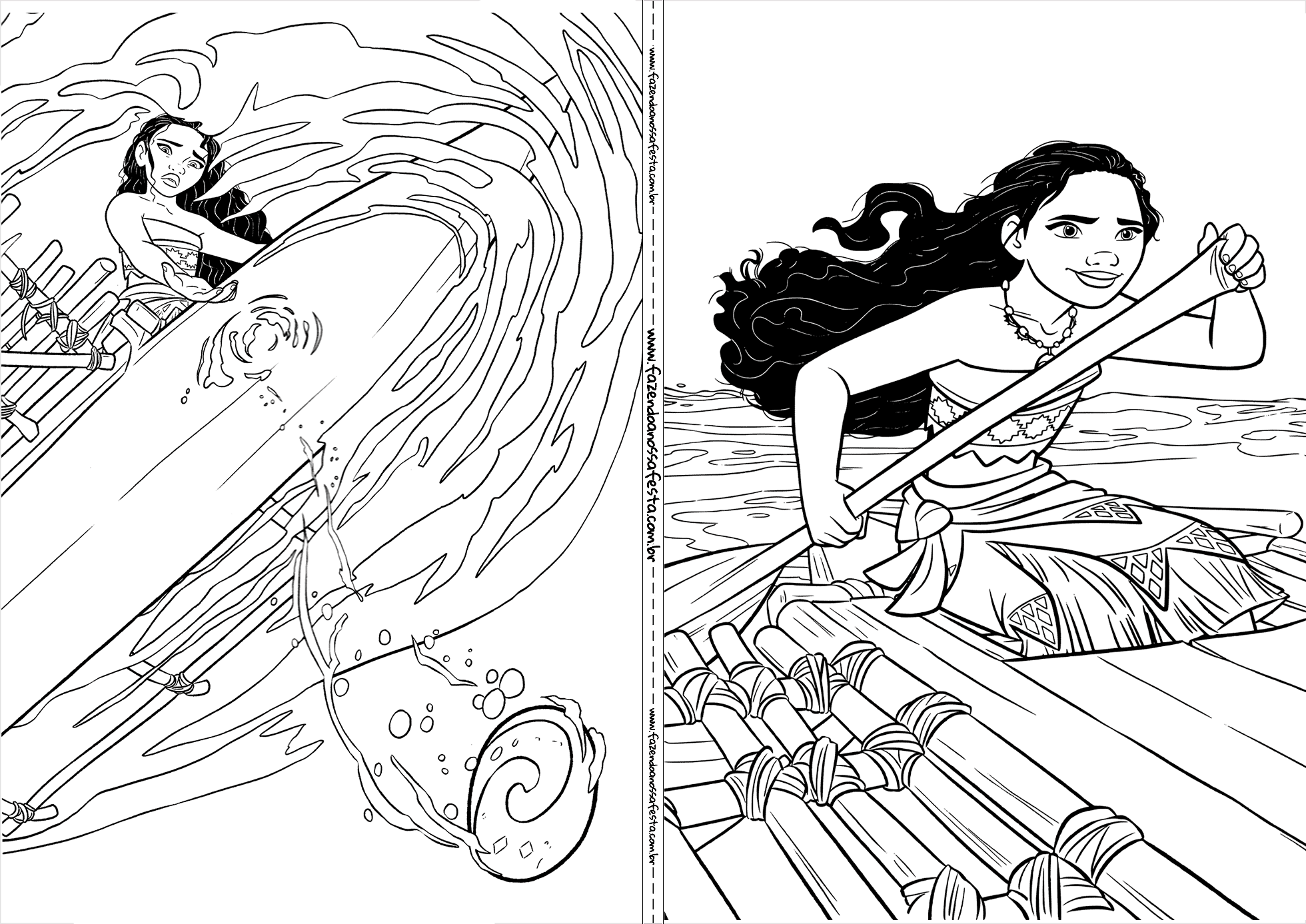 desenhos da moana para imprimir e colorir